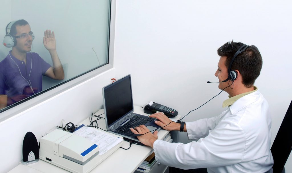 hearing test man