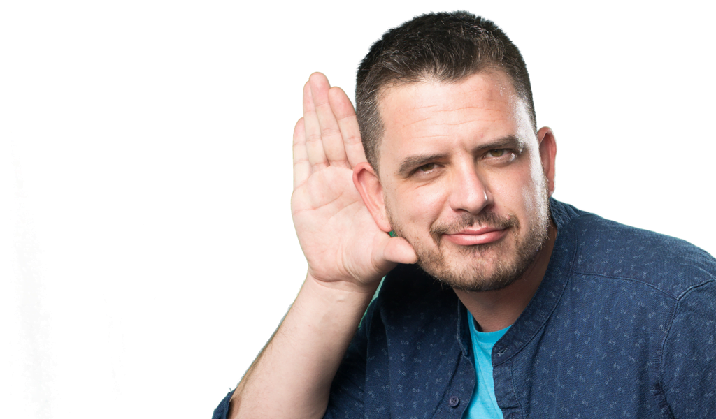 white man hearing test