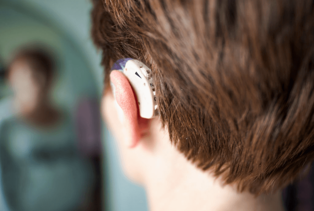wearing hearing aid